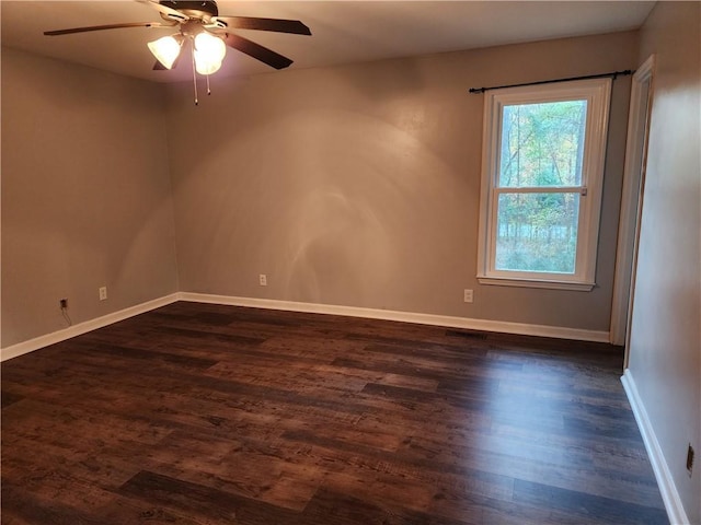 1751 Bridle Ln, Macon, GA 31220 - unfurnished room featuring dark wood finished floors and ceiling fan