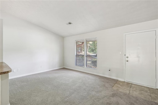 view of carpeted empty room