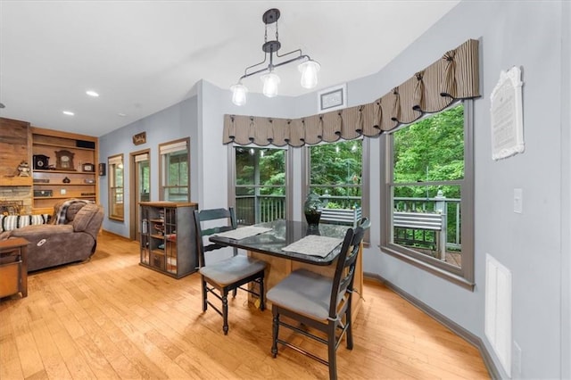 1731 Apple Pie Ridge Rd, Alto, GA 30510 - dining room with light wood-type flooring, baseboards, and recessed lighting