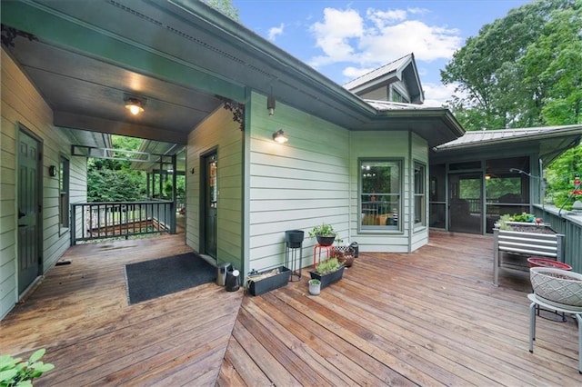 1731 Apple Pie Ridge Rd, Alto, GA 30510 - wooden deck featuring a sunroom