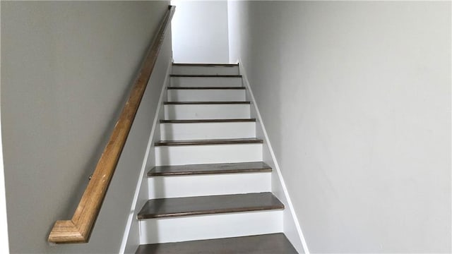 stairs with baseboards