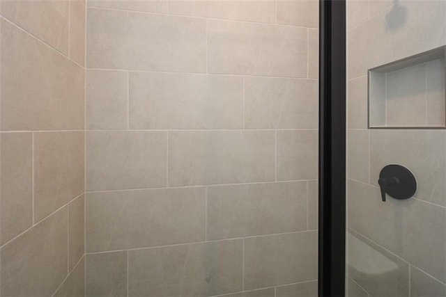 room details with tiled shower