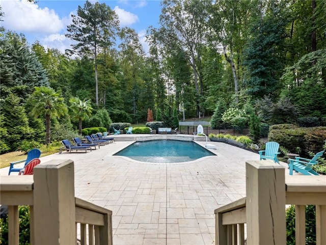 view of pool with a patio