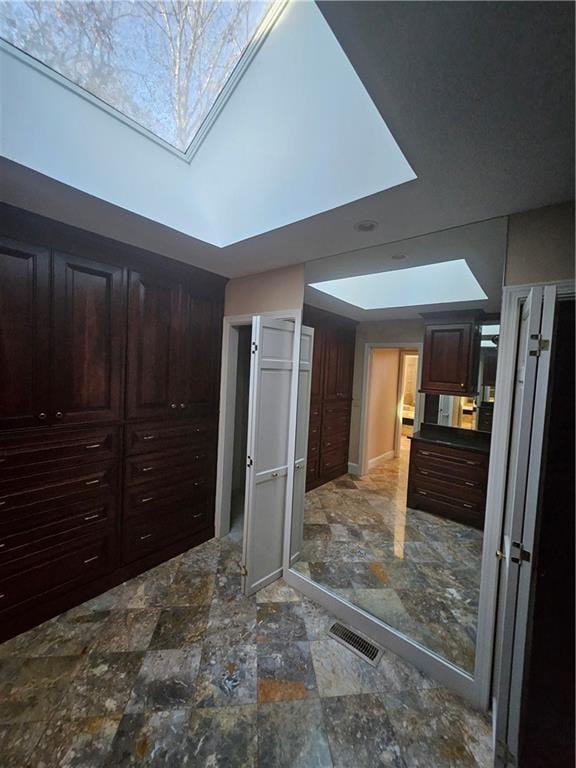 bedroom with a skylight