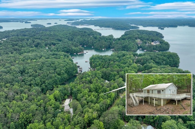 4937 Goddards Ford Rd, Gainesville, GA 30504 - rear view of house with a deck and a wooded view