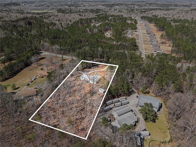 9640 Cedar Grove Rd, Fairburn, GA 30213 - view of property location featuring property boundaries highlighted and a heavily wooded area