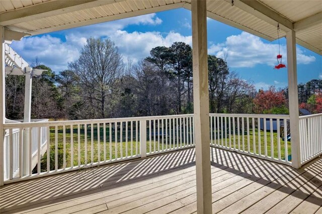 view of wooden terrace