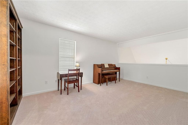 3040 Majestic Park Ct, Duluth, GA 30096 - sitting room featuring carpet flooring, baseboards, and a textured ceiling