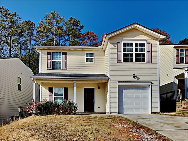 view of front of house featuring a garage