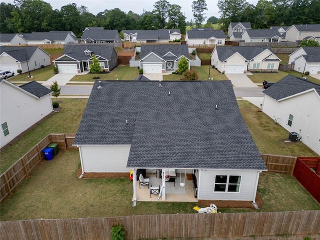 aerial view of residential area