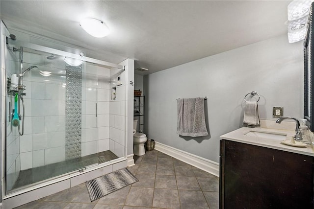 3048 Briarcliff Rd NE Unit 9, Atlanta, GA 30329 - bathroom featuring a shower stall, vanity, and tile patterned floors