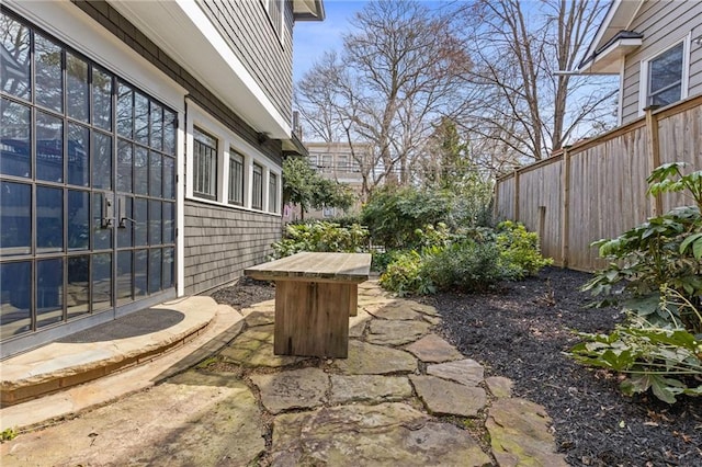 view of patio with fence