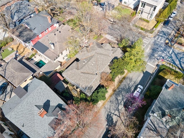 aerial view with a residential view