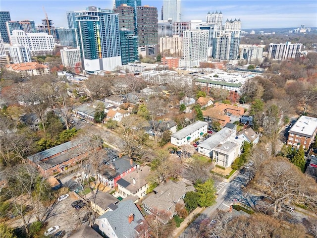 aerial view with a view of city