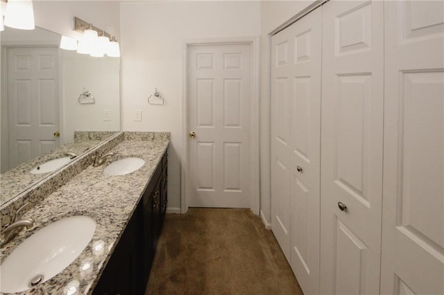 485 Sherman Way, Decatur, GA 30033 - full bath featuring double vanity, a closet, and baseboards