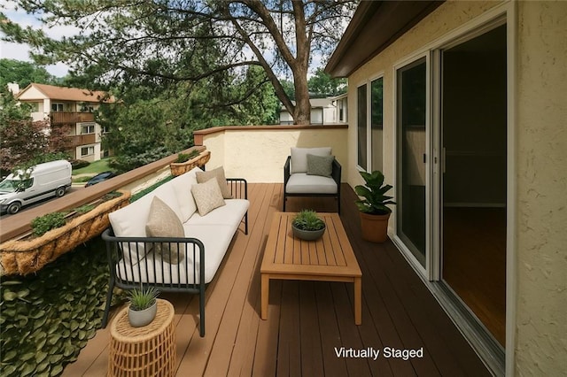 485 Sherman Way, Decatur, GA 30033 - wooden terrace featuring an outdoor hangout area