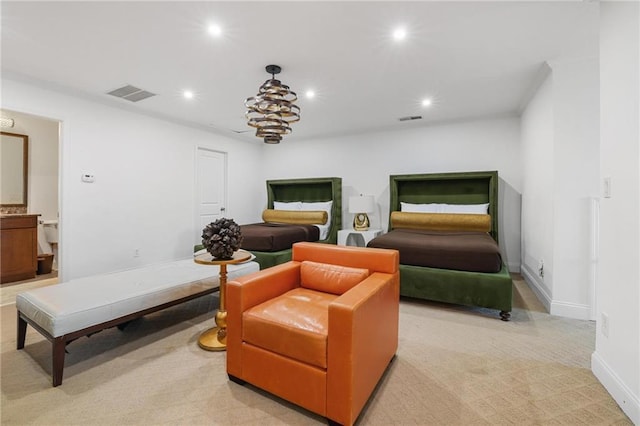 538 Sarabrook Pl NE, Sandy Springs, GA 30342 - bedroom featuring recessed lighting, light carpet, and baseboards