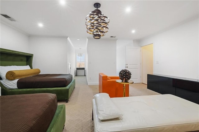538 Sarabrook Pl NE, Sandy Springs, GA 30342 - bedroom with light colored carpet, recessed lighting, and baseboards