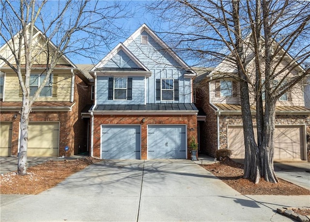 view of front of house featuring a garage