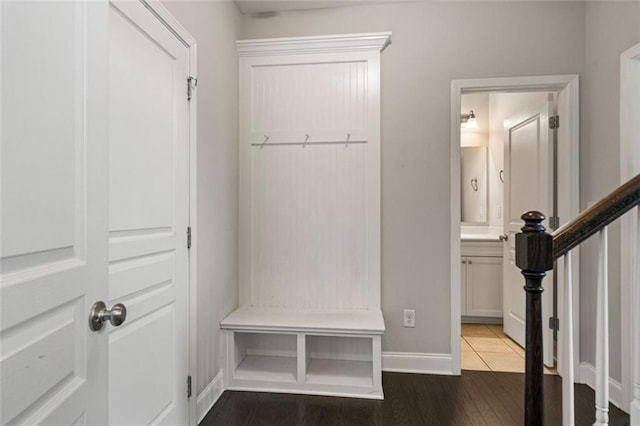 1463 Edgebrook Ct NE Unit 14, Atlanta, GA 30329 - mudroom featuring wood finished floors and baseboards