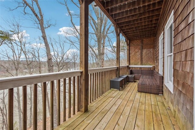 2600 Ramsey Rd, Gainesville, GA 30501 - wooden terrace with an outdoor living space