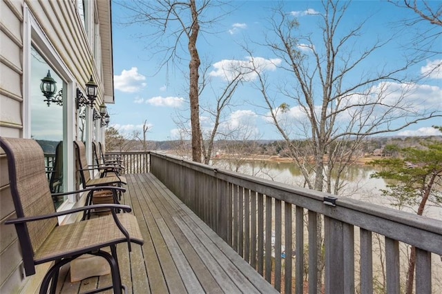 2600 Ramsey Rd, Gainesville, GA 30501 - wooden terrace featuring a water view