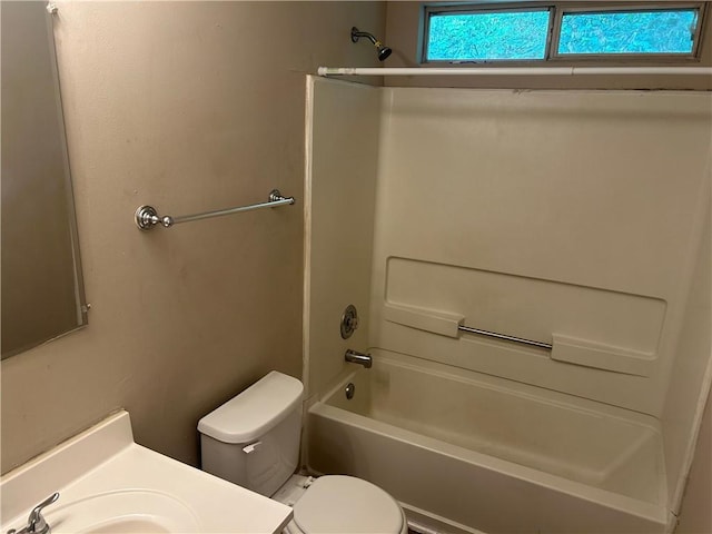 4963 Windsor Downs Ln, Decatur, GA 30035 - bathroom with washtub / shower combination, toilet, and vanity