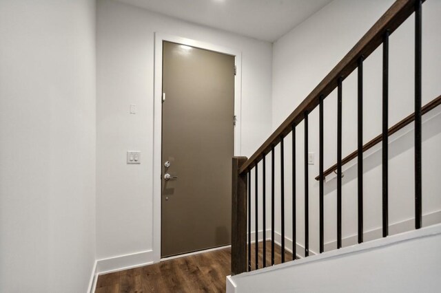 entryway featuring dark hardwood / wood-style floors