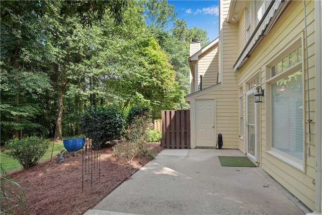 view of patio / terrace with fence