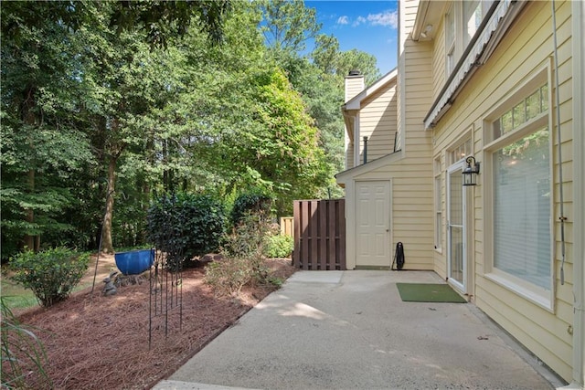 view of patio with fence