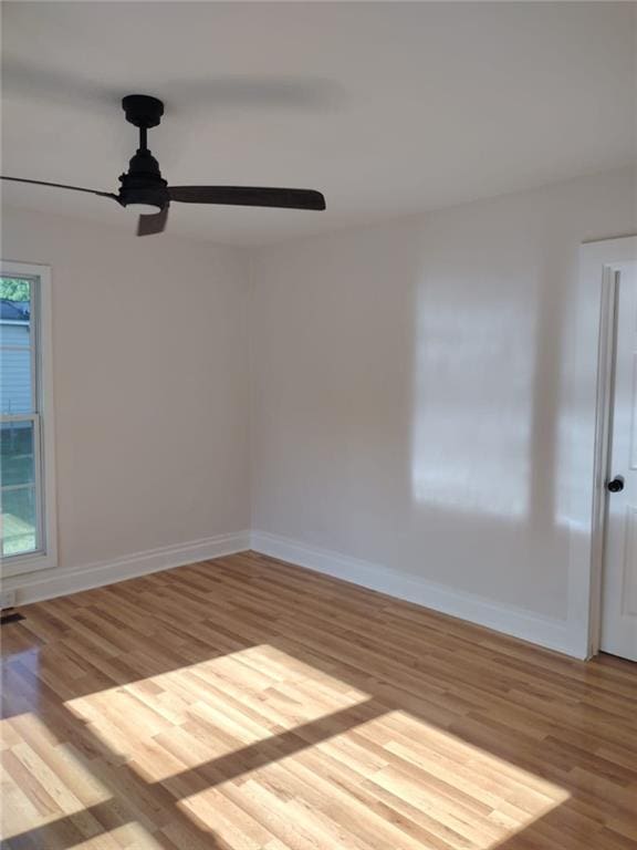747 Bowman St, Macon, GA 31217 - spare room with wood finished floors and a ceiling fan