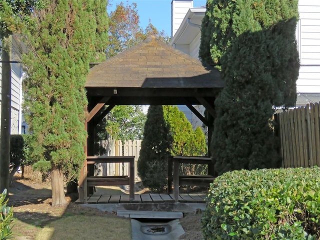 view of property's community featuring a gazebo