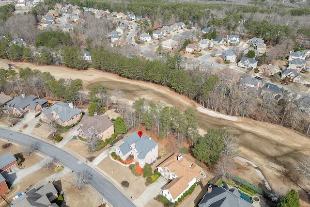 bird's eye view with a residential view