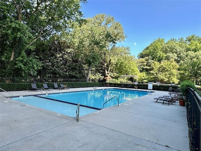 view of pool with a patio area