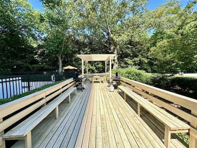 view of wooden terrace