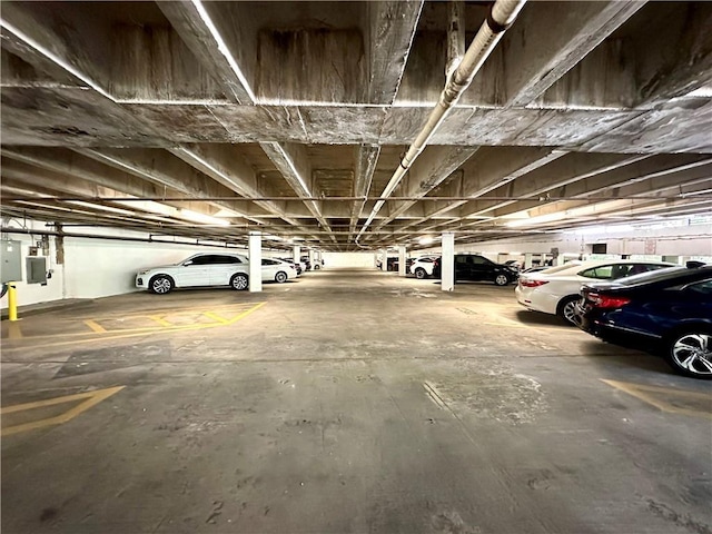 garage featuring electric panel