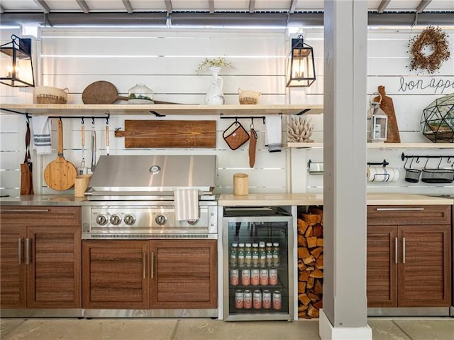 bar featuring wine cooler