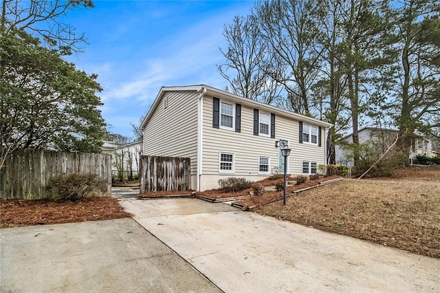 view of front of property with fence