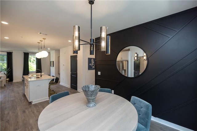 371 Grant Cir Unit 1812, Atlanta, GA 30315 - dining space featuring recessed lighting and dark wood-style flooring