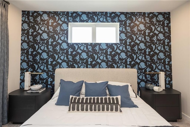 371 Grant Cir Unit 1812, Atlanta, GA 30315 - bedroom featuring carpet and an accent wall