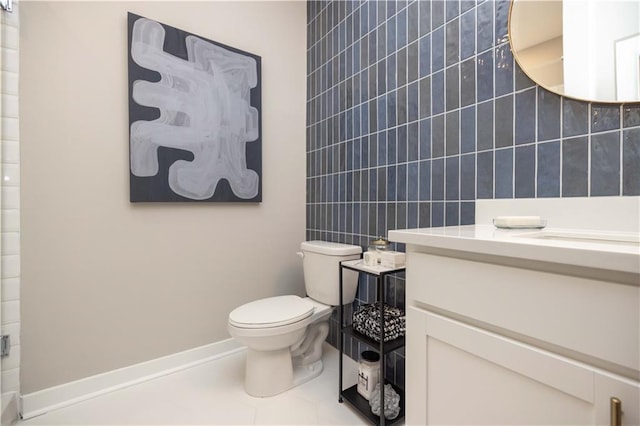 371 Grant Cir Unit 1812, Atlanta, GA 30315 - bathroom with tile walls, vanity, and tile patterned floors