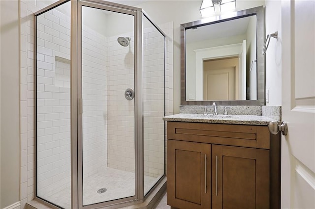 bathroom featuring walk in shower