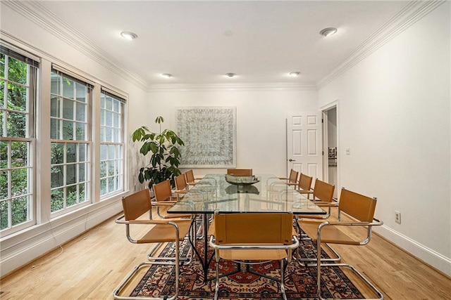 80 Stratford Pl NE, Atlanta, GA 30342 - dining area with wood finished floors and crown molding