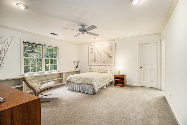 80 Stratford Pl NE, Atlanta, GA 30342 - carpeted bedroom featuring crown molding and ceiling fan