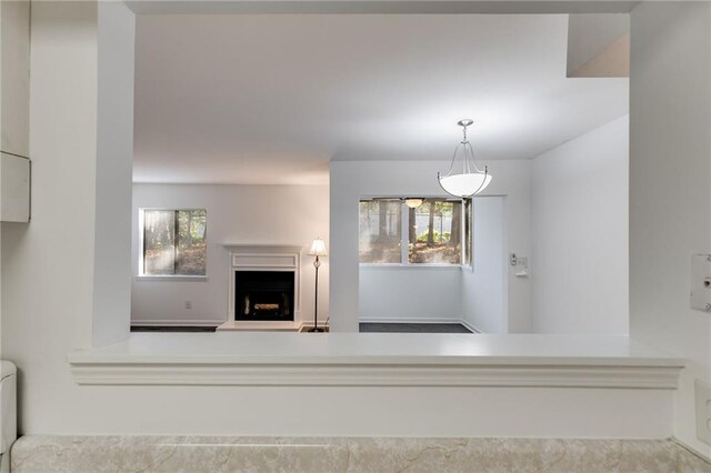 unfurnished living room featuring a healthy amount of sunlight