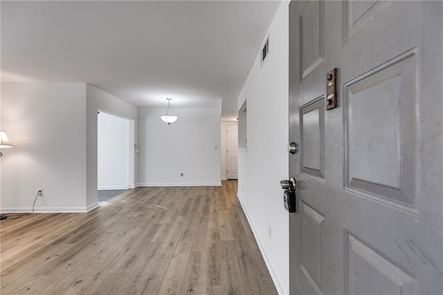 interior space with light wood-type flooring