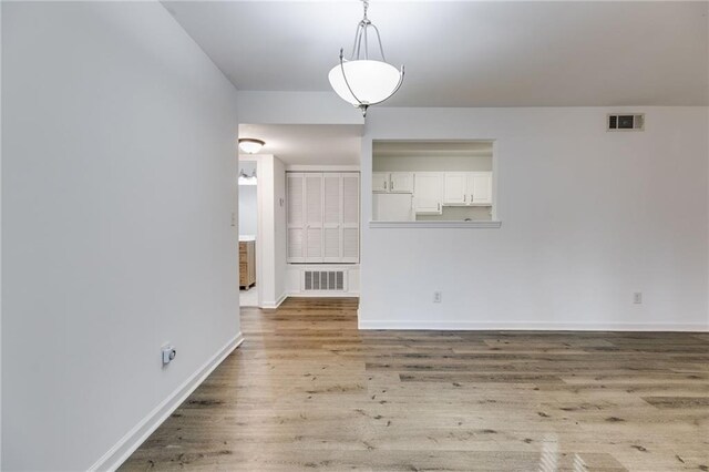 interior space featuring light wood-type flooring