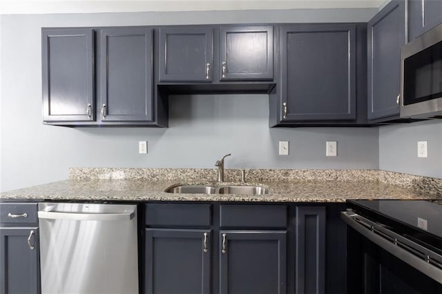 6726 Gallant Ct SE Unit 30, Mableton, GA 30126 - kitchen with stainless steel appliances and light stone countertops