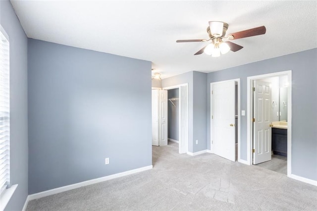 6726 Gallant Ct SE Unit 30, Mableton, GA 30126 - unfurnished bedroom with carpet, a closet, ensuite bath, and ceiling fan