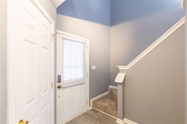 6726 Gallant Ct SE Unit 30, Mableton, GA 30126 - entryway featuring stairs and wood finished floors